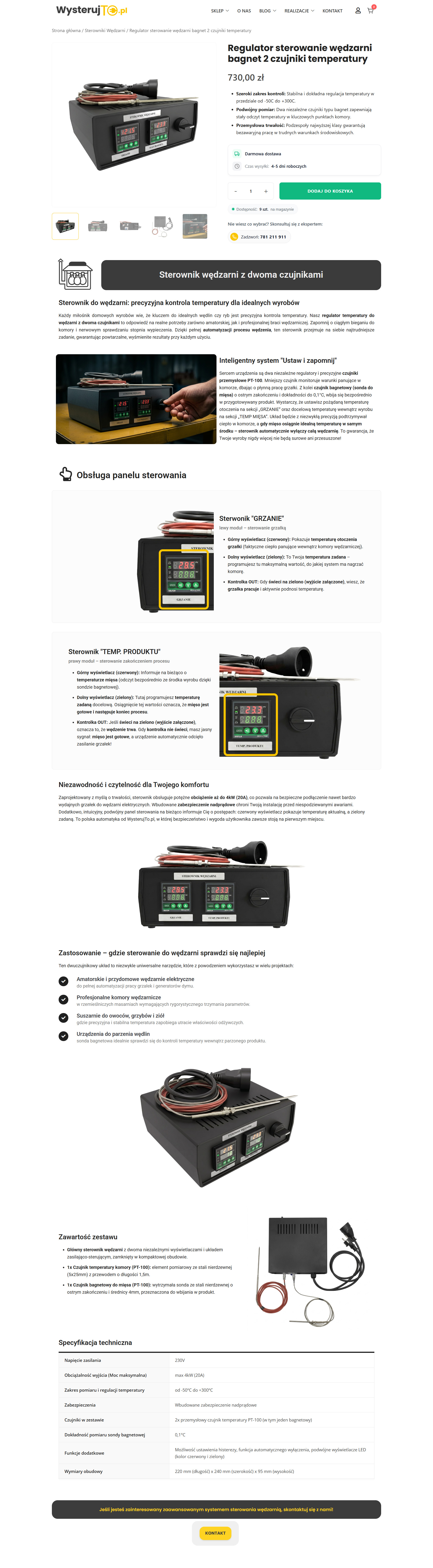 Wysterujto Product Page - Po